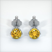 <span>1.21</span>&nbsp;<span class="tooltip-light">Ct.Tw.<span class="tooltiptext">Total Carat Weight</span></span> Sapphire Earrings, 18K White Gold 1